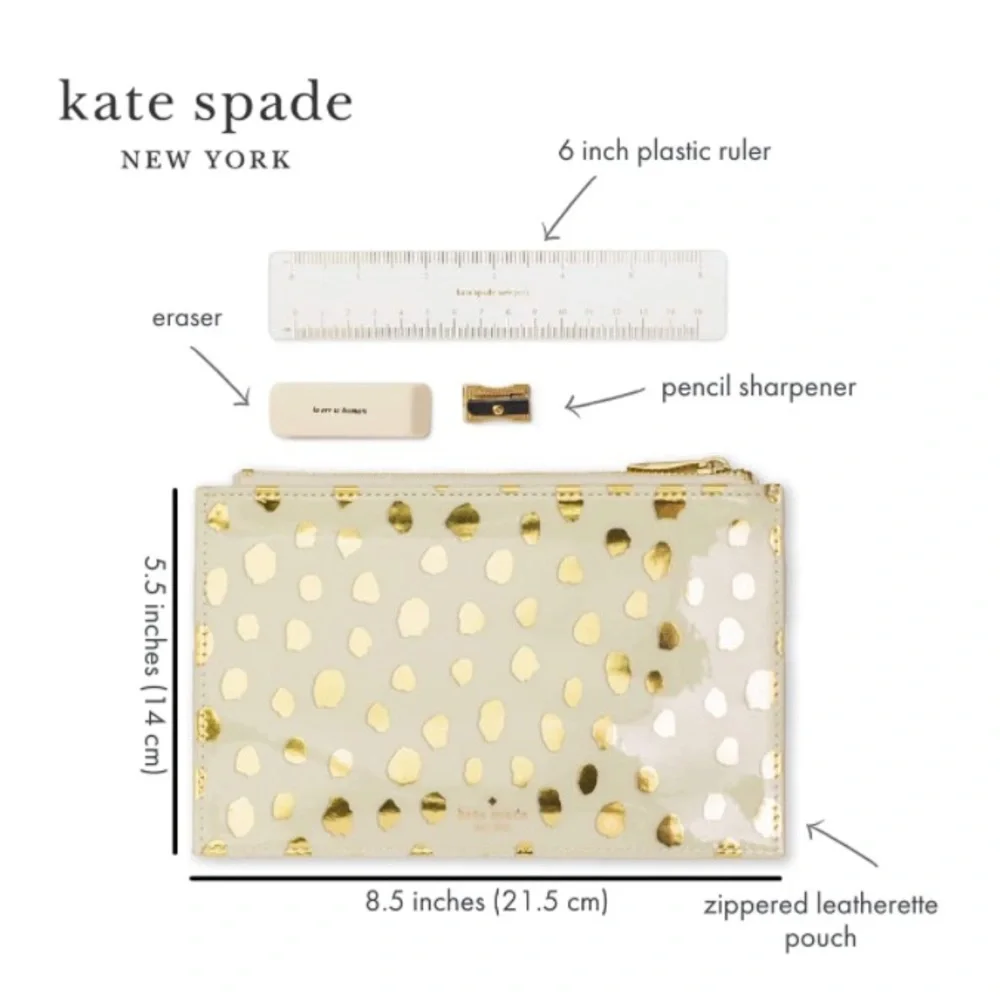 Kate Spade Flamingo Dot Pencil Pouch